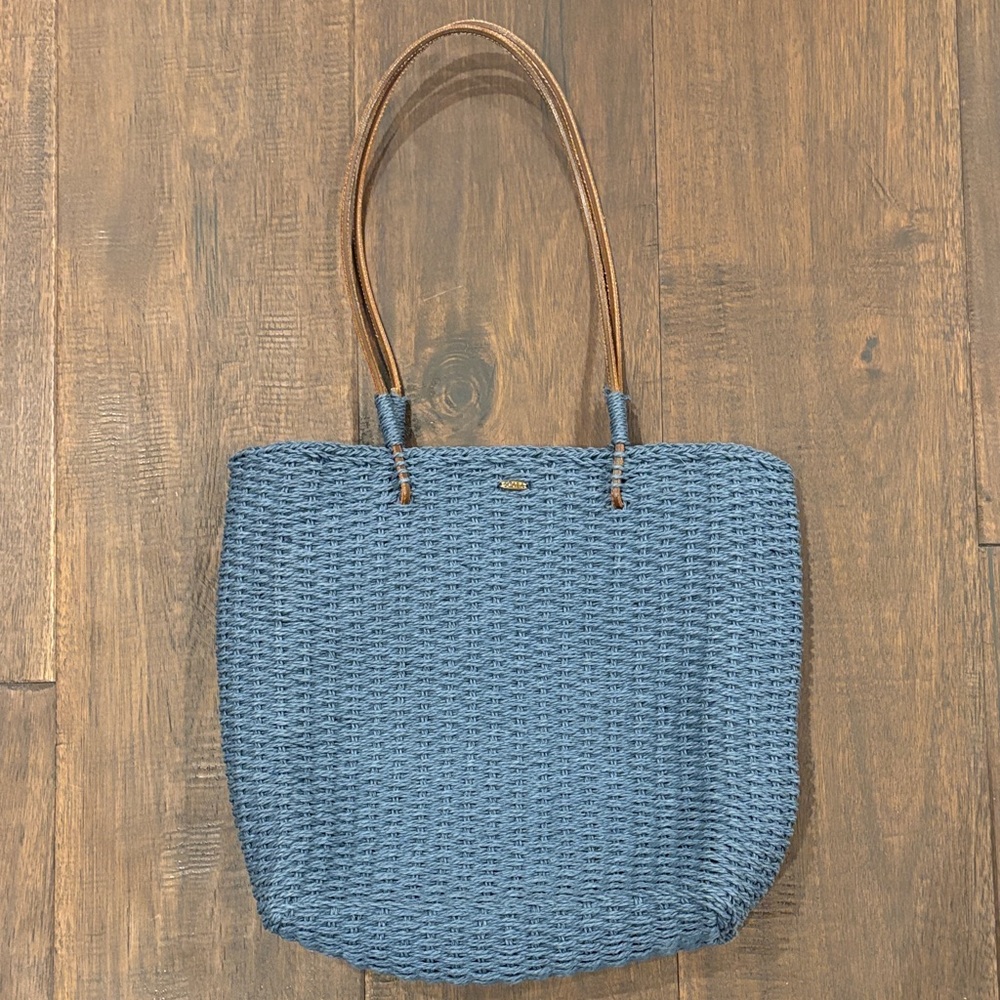 Vintage Scala Collection Blue Woven Bag